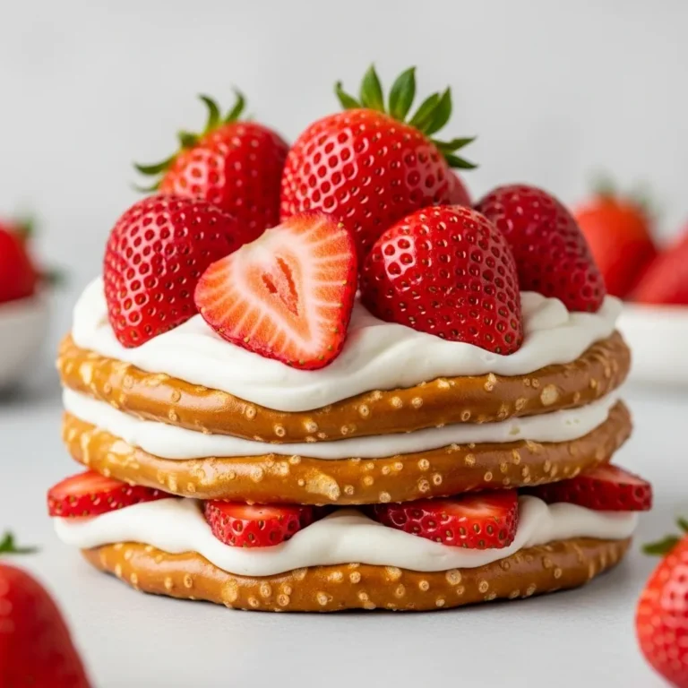 Strawberry Pretzel Dessert Without Whipped Topping