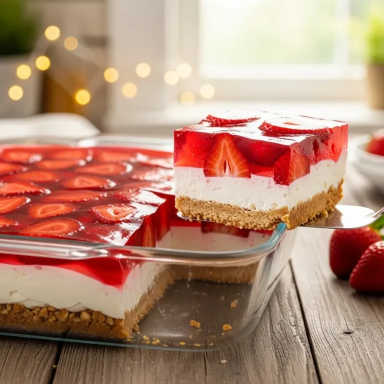 Old Fashioned Strawberry Pretzel Dessert