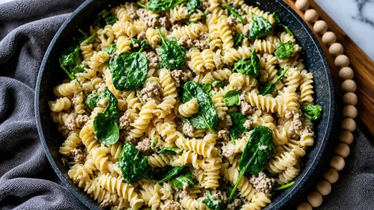 One Pot Creamy Ground Turkey Pasta
