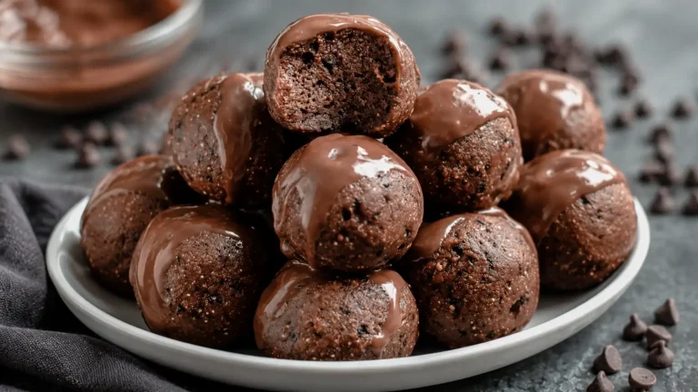 No-Bake Cottage Cheese Brownie Batter Protein Bites