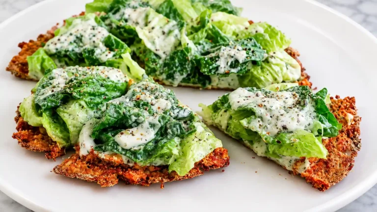 Chicken Crust Caesar Salad Pizza (High Protein)