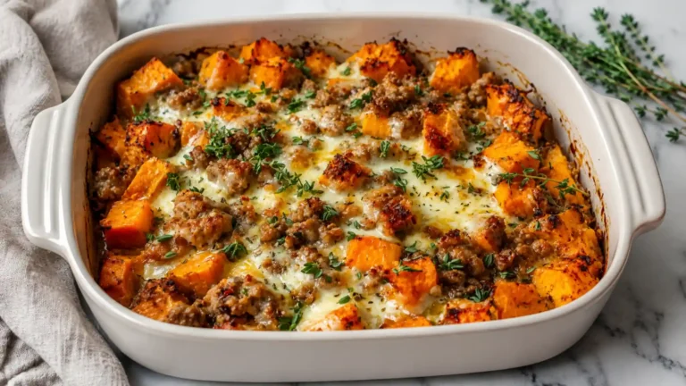 Ground Turkey Sweet Potato Bake