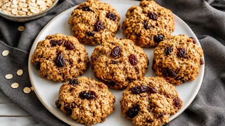 Healthy Oatmeal Raisin Protein Cookies