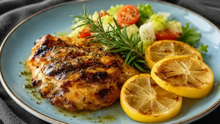 Grilled Lemon-Garlic Chicken Thighs with Herbs
