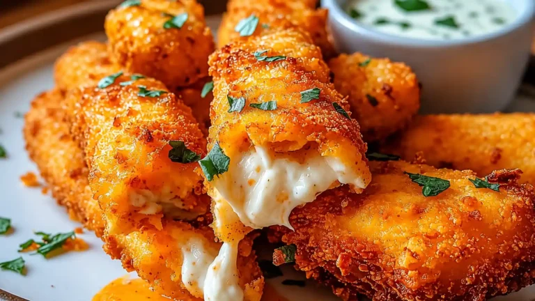Buffalo Chicken Mozzarella Sticks