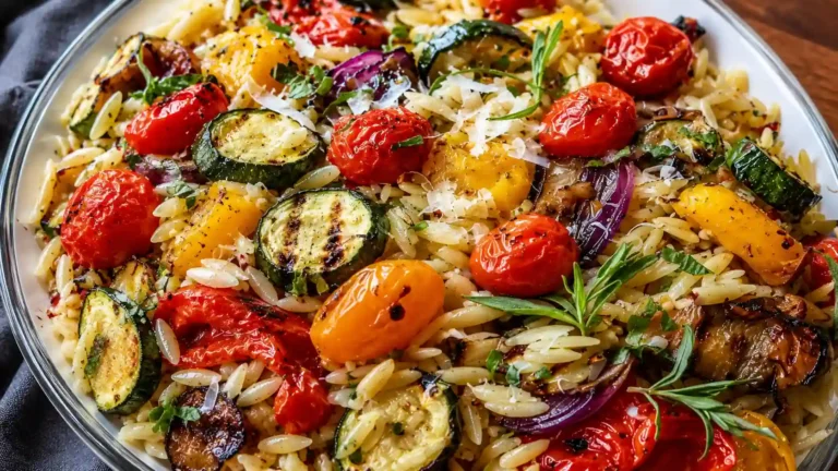 High Protein Roasted Vegetable Orzo