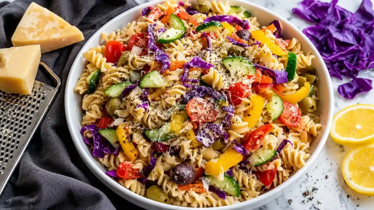 High Protein Vegetarian Pasta Salad