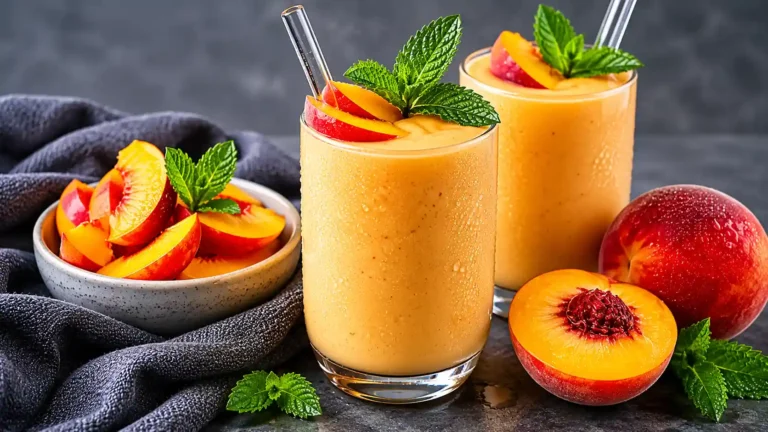 High Protein Peach Smoothie