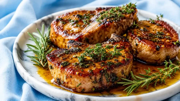 Pan-Seared Honey Garlic Pork Chops