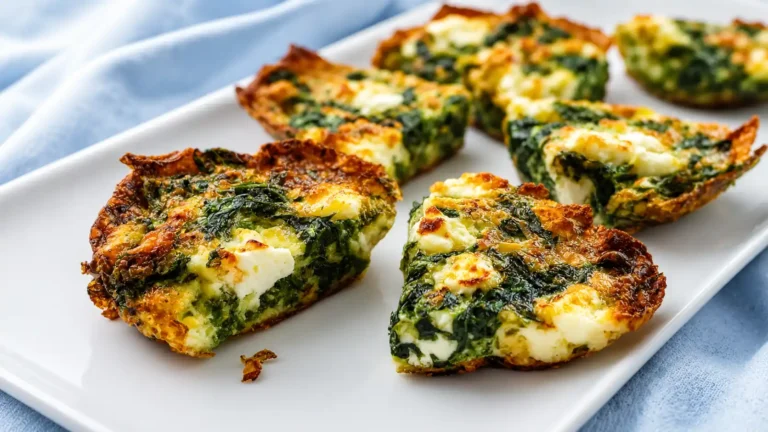 Mediterranean Spinach and Feta Cheese Crisps