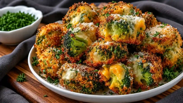 High Protein Air Fryer Broccoli Cheddar Poppers
