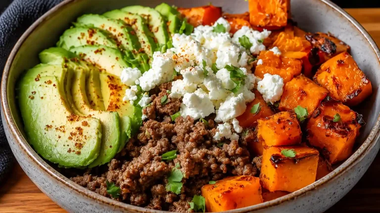 Ground Beef Hot Honey Bowl