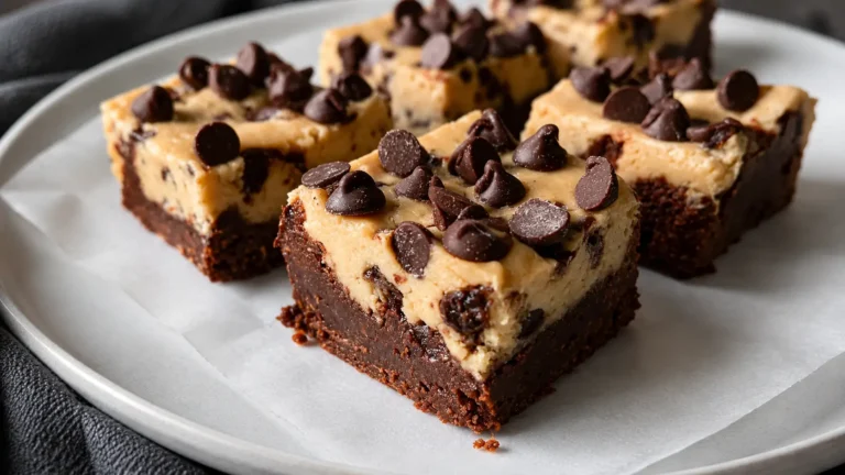 Protein Cookie Dough Brownies