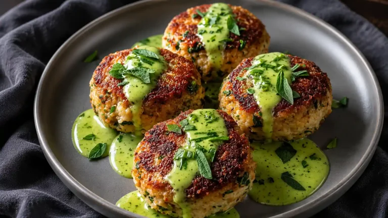 Salmon Balls with Creamy Avocado Sauce
