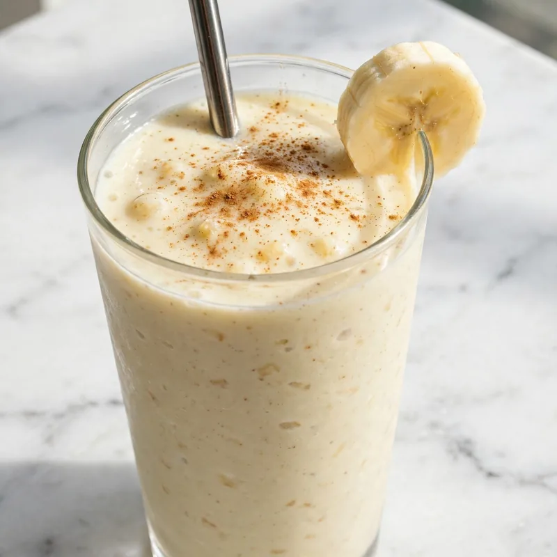Creamy banana smoothie with cinnamon