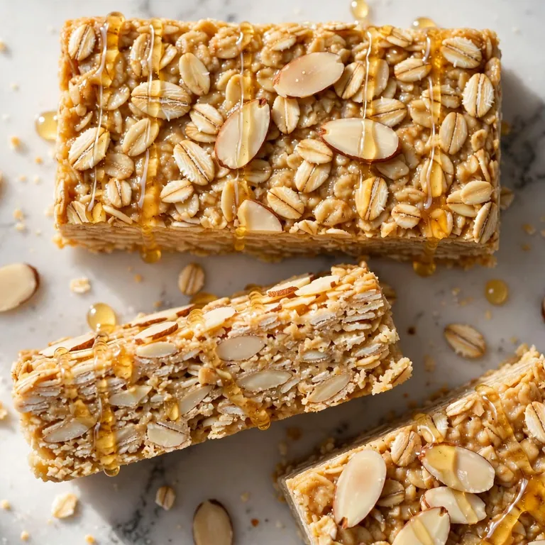 No-Bake Almond Oat Bars protein bars