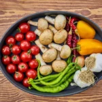 Baked vegetable casserole dish