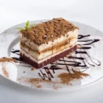 Chocolate dessert cake slice