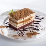 Chocolate dessert cake slice