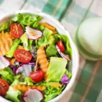 Fresh colorful salad bowl
