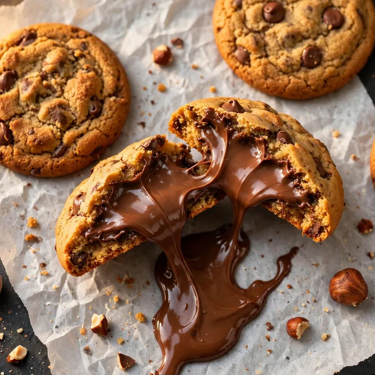 Nutella Stuffed Cookies