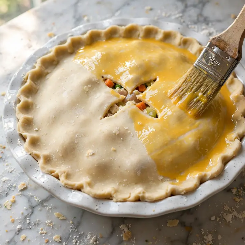 Egg wash on pie crust