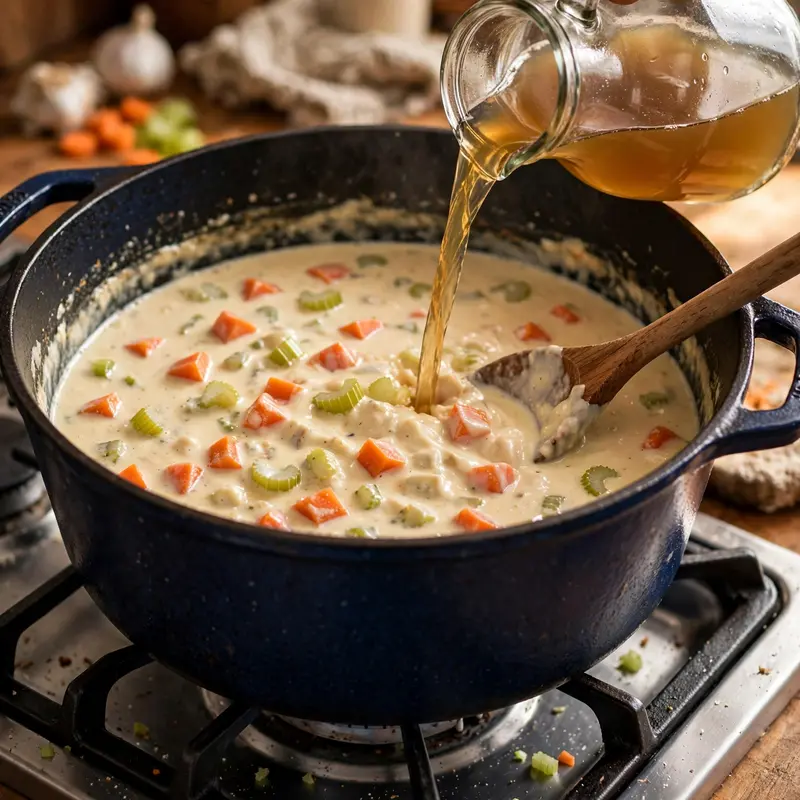 Creamy chicken pot pie filling