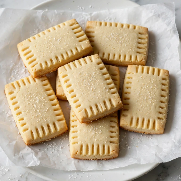 Classic buttery shortbread cookies with fork-pressed edges