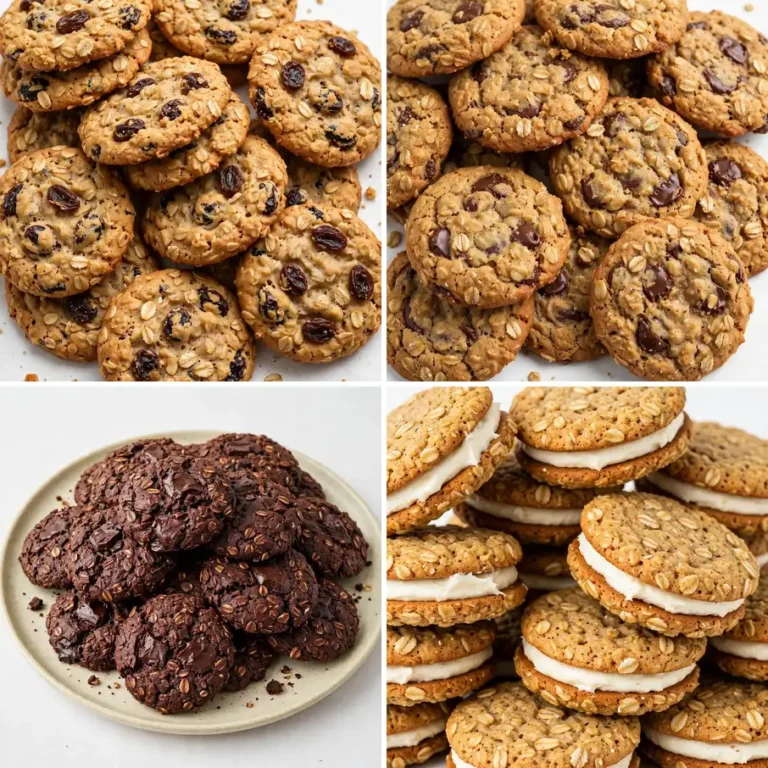 15 oatmeal cookies - raisin, chocolate chip, dark chocolate and sandwich cookies grid